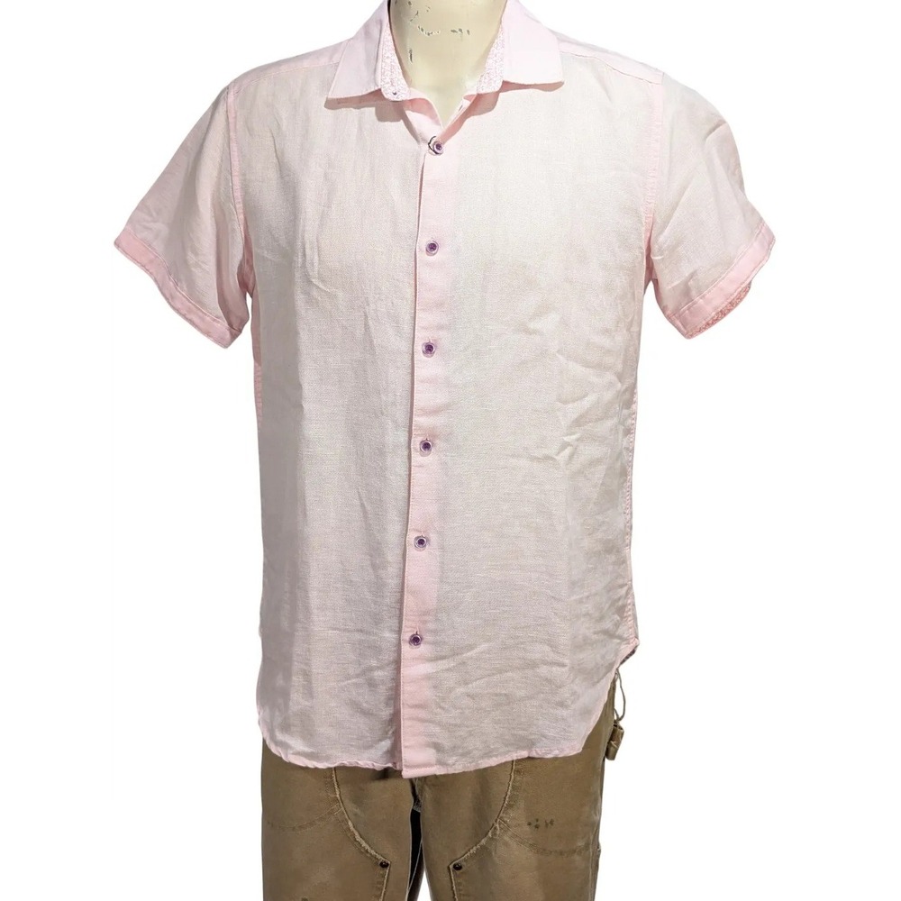 Robert Graham Kenwood Linen Cotton Shirt Sz S Classic Fit NWT $178